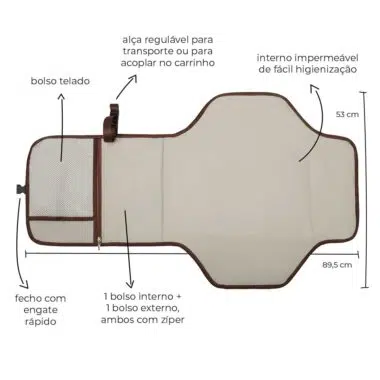 Kit Bolsa Maternidade Alce Bag e Trocador Portátil Oncinha