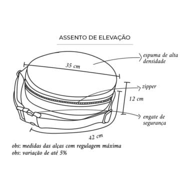 Assentos de Alimentação e Elevação Redondo Nude Avulso