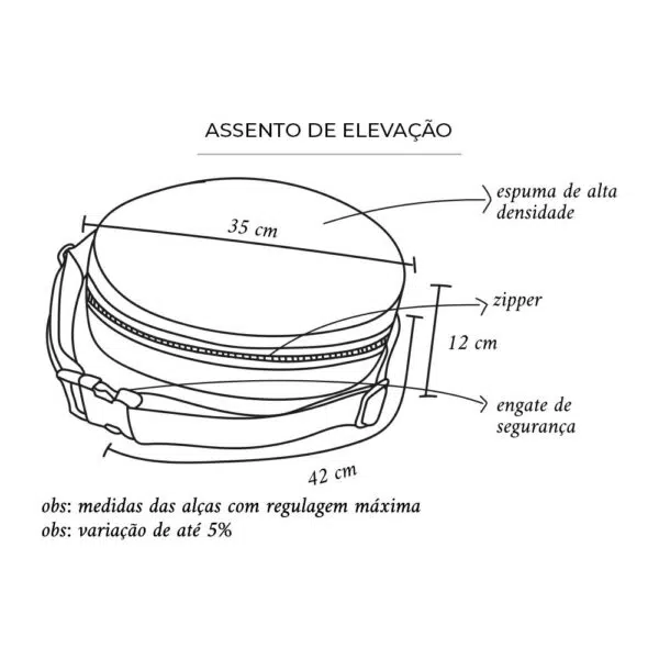Assento de Alimentação e Elevação Redondo Pets (avulso) - Imagem 6