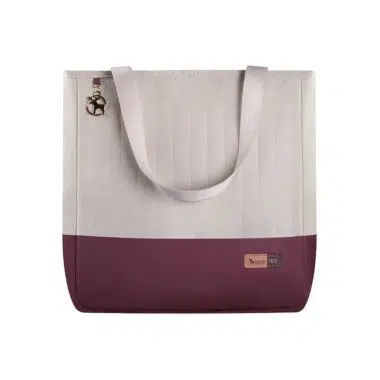 Kit Bolsa Mala e Mochila Maternidade Coleção Cores - Creme e Marsala