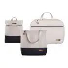 Kit Bolsa Mala e Mochila Maternidade Coleção Cores - Creme e Preto