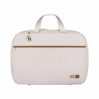 Kit Bolsa Mala e Mochila Maternidade Coleção Cores - Creme e Caramelo