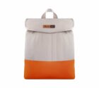 Kit Bolsa Mala e Mochila Maternidade Coleção Cores - Creme e Laranja