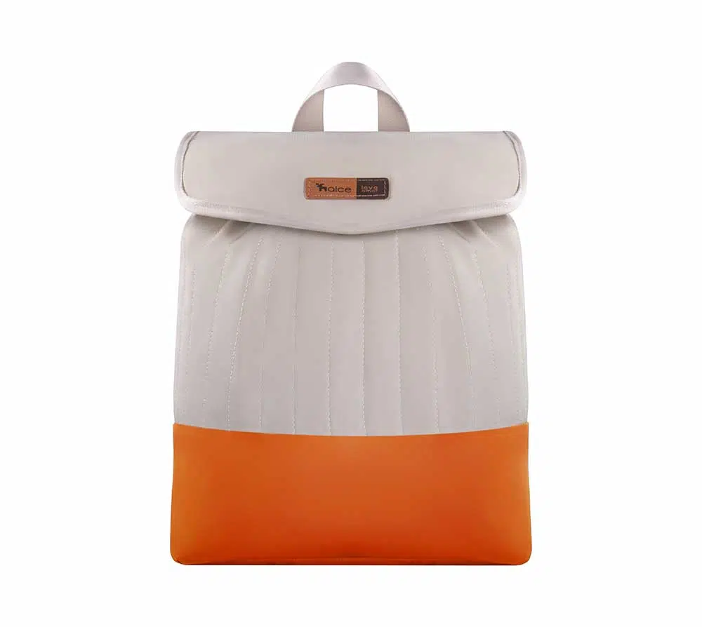 Kit Bolsa Mala e Mochila Maternidade Coleção Cores - Creme e Laranja - Imagem 11