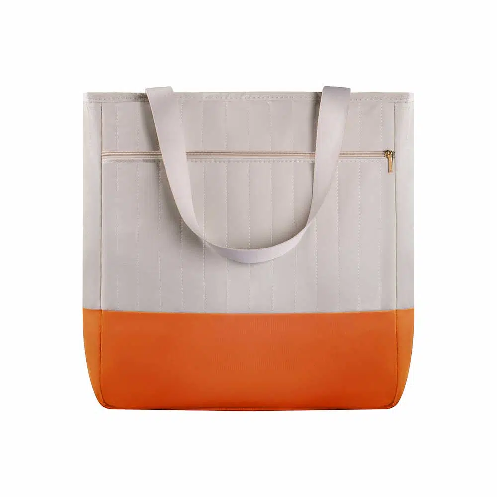 Kit Bolsa Mala e Mochila Maternidade Coleção Cores - Creme e Laranja - Imagem 4