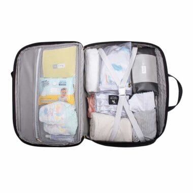Kit Bolsa Mala e Mochila Maternidade Coleção Cores - Preto e Verde