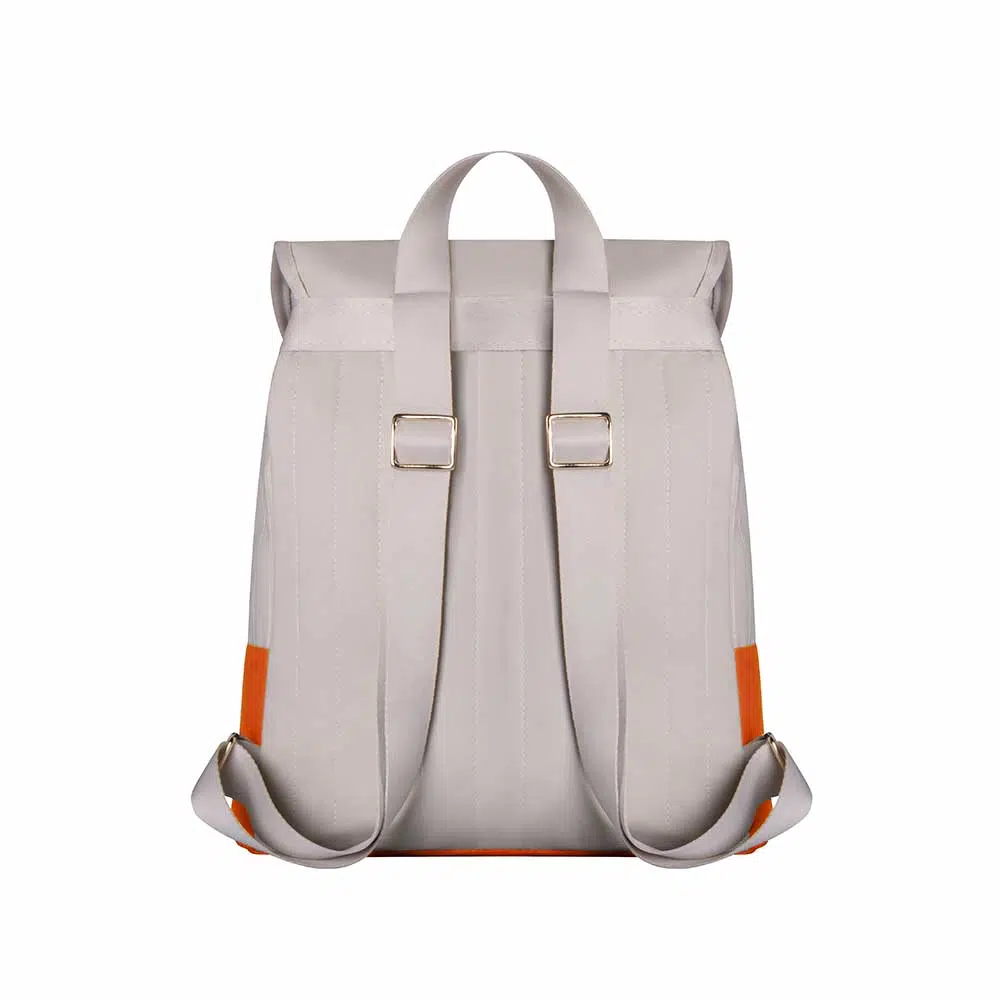 Kit Bolsa Mala e Mochila Maternidade Coleção Cores - Creme e Laranja - Imagem 13