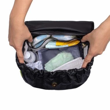 Kit Bolsa Mala e Mochila Maternidade Coleção Cores - Preto e Verde