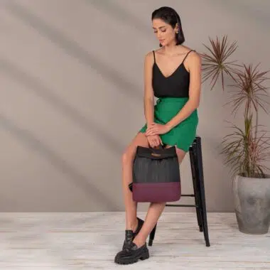 Mochila Maternidade Coleção Cores - Preto e Marsala