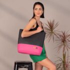 Bolsa Maternidade Coleção Cores - Preto e Pink
