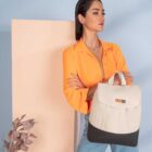 Mochila Maternidade Coleção Cores - Creme e Preto