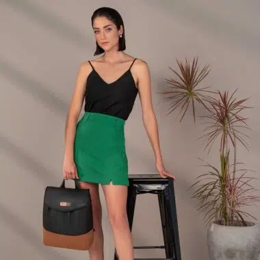 Mochila Maternidade Coleção Cores - Preto e Caramelo