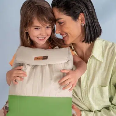 Mochila Maternidade Coleção Cores - Creme e Verde