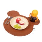 jogo americano infantil impermeável sousplat urso caramelo