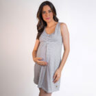 Camisola de Maternidade e Amamentação Mamãe e Bebê - Listras
