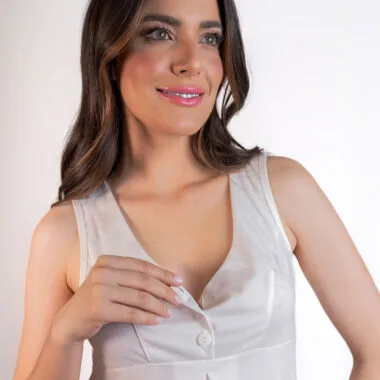 Camisola de Maternidade e Amamentação Mamãe e Bebê - Off