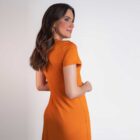 Vestido de Amamentação e Maternidade – Viscolycra Caramelo