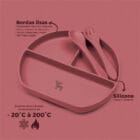 Kit Introdução Alimentar Prato Silicone com Ventosa Marsala