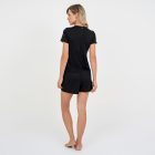 Pijama Curto  Maternidade Preto