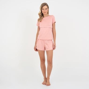 Pijama Curto  Maternidade Rose