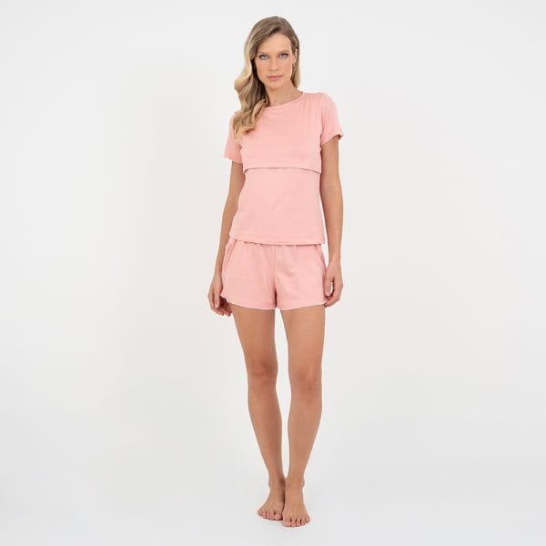 Pijama Curto  Maternidade Rose - Imagem 4