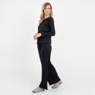 Pijama Longo Maternidade Preto
