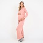 Pijama Longo Maternidade Rose