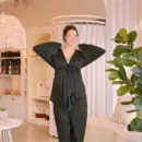 Trijunto Longo Maternidade Preto e Cappuccino