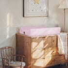 Trocador de Cômoda para Bebê Rosa