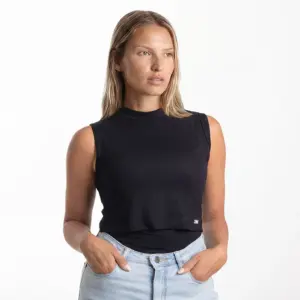 Regata Essencial Amamentação Preta