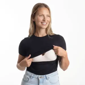 T-shirt Essencial Amamentação Preta