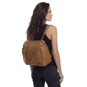 Bolsa Mochila Maternidade 2 em 1 Corah Caramelo