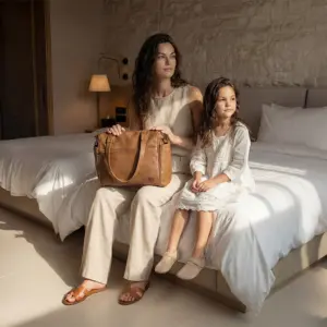 Bolsa Mochila Maternidade 2 em 1 Corah Caramelo