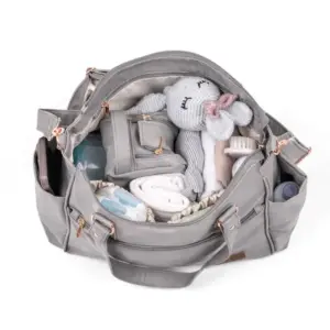 Bolsa Mochila Maternidade 2 em 1 Corah Cinza