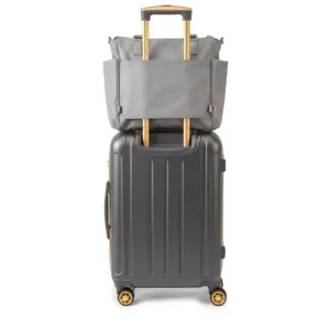 Bolsa Mochila Maternidade 2 em 1 Corah Cinza