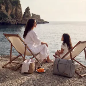 Bolsa Mochila Maternidade 2 em 1 Corah Cinza