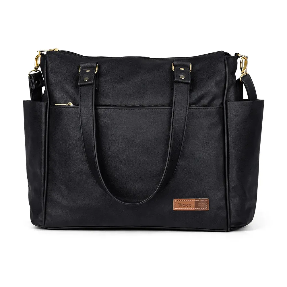 Bolsa mochila maternidade 2 em 1 Corah preta - frente