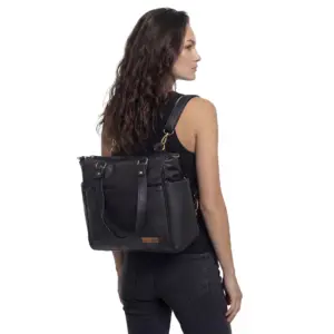 Bolsa Mochila Maternidade 2 em 1 Corah Preta