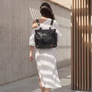 Bolsa Mochila Maternidade 2 em 1 Corah Preta