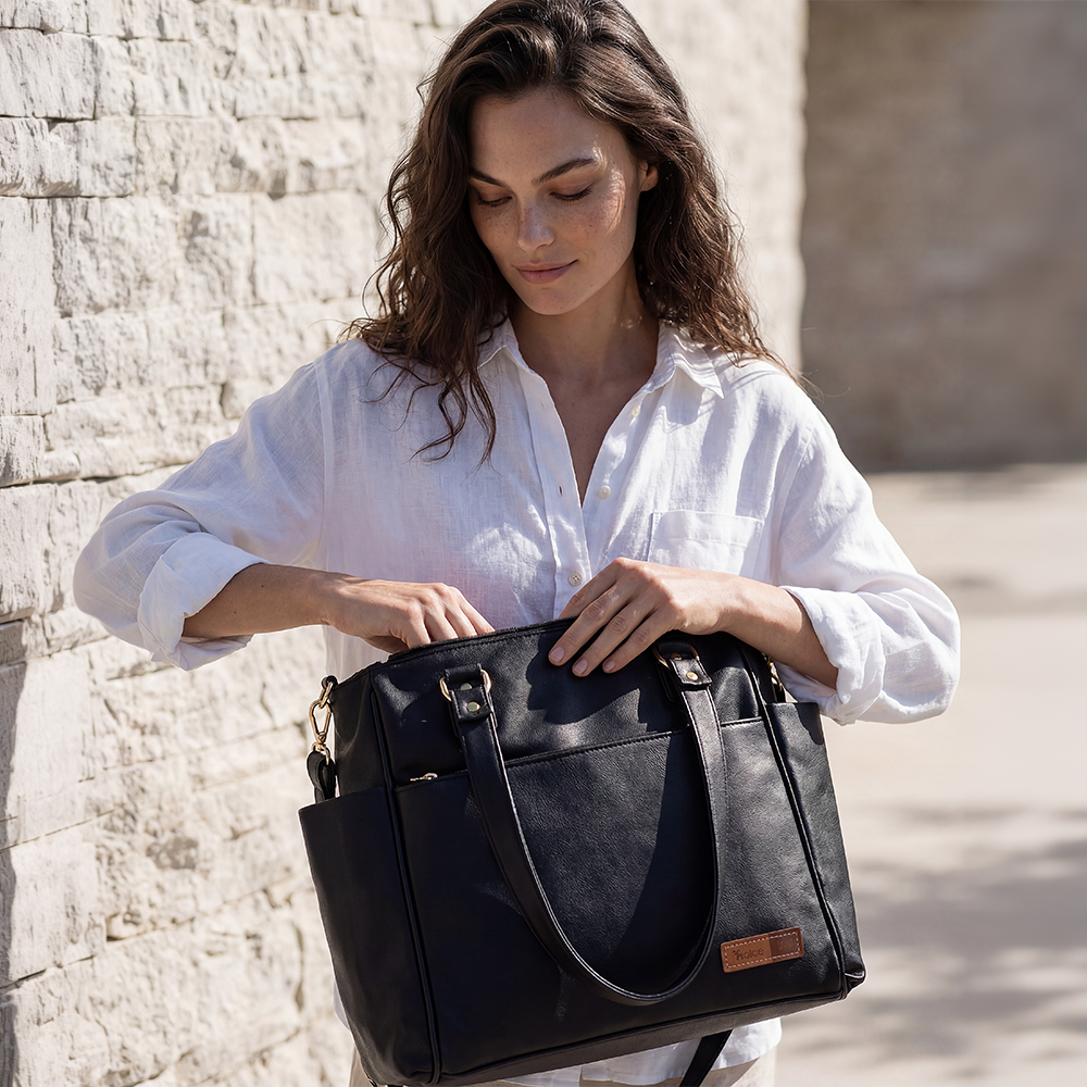 Bolsa Mochila Maternidade 2 em 1 Corah Preta Bolsa Mochila Maternidade 2 em 1 Corah Preta - Imagem 11