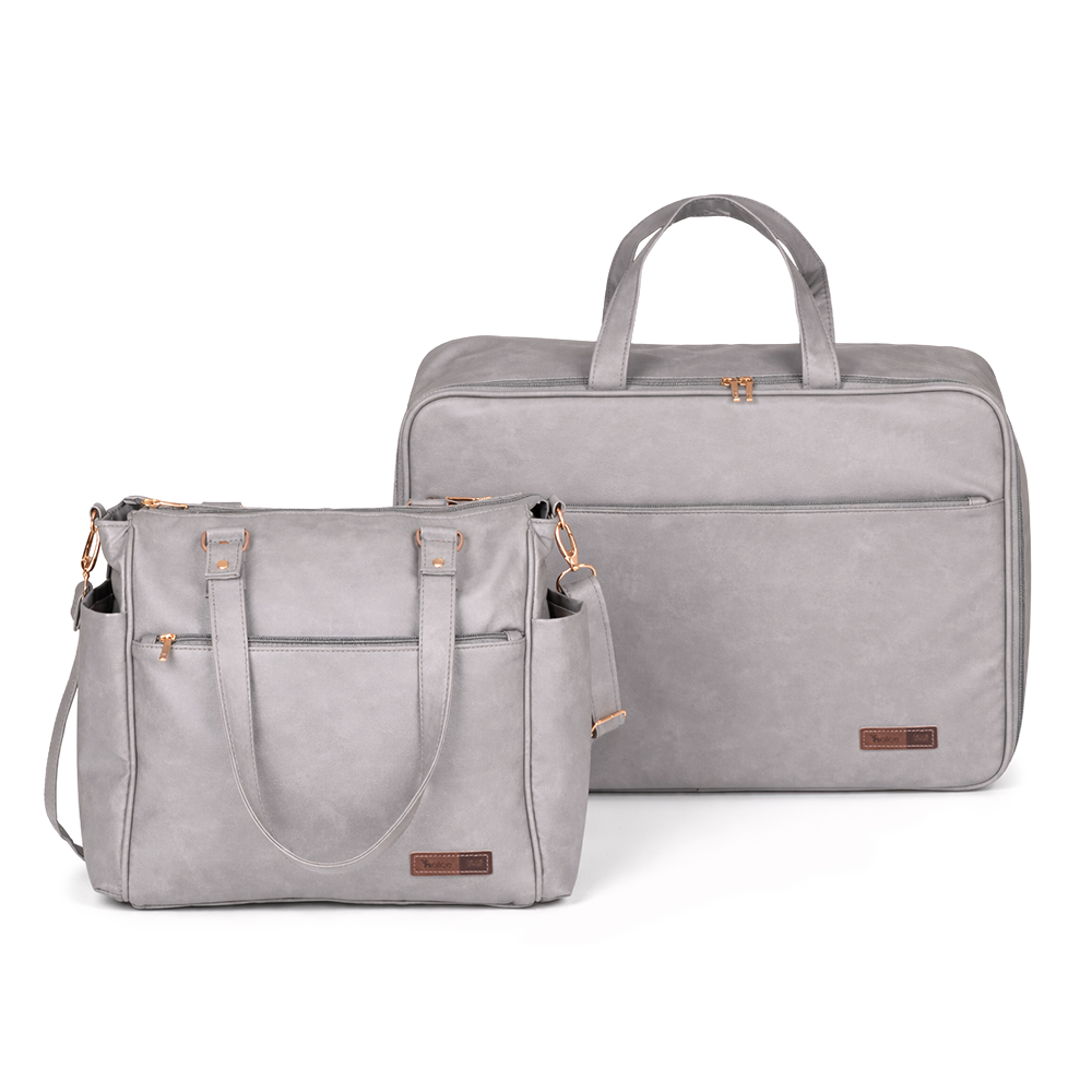 Kit Maternidade Bolsa e Mala Corah Cinza