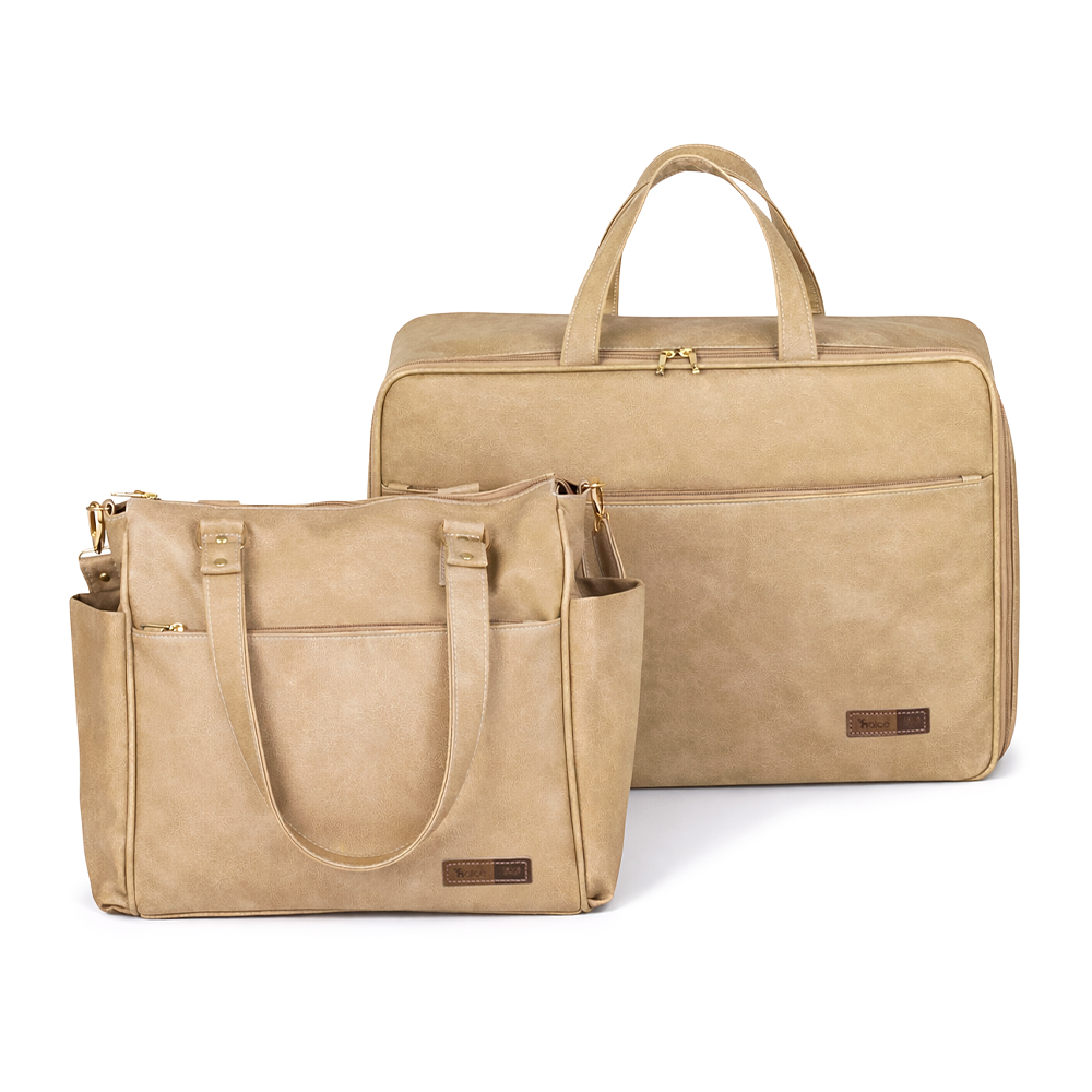 Kit Maternidade Bolsa e Mala Corah Cru