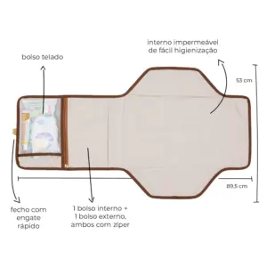 Trocador Portátil Corah Caramelo