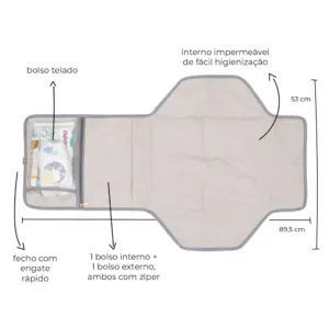 Trocador Portátil Corah Cinza