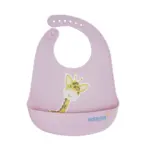 Babador de Silicone com Bolso - Girafa