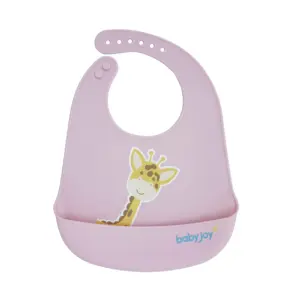 Babador de Silicone com Bolso - Girafa