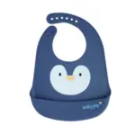 Babador de Silicone com Bolso - Pinguim