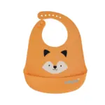 Babador de Silicone com Bolso - Raposa