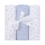 Kit 3 Cueiros Flanelados Flechas - Azul