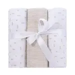 Kit 3 Cueiros Flanelados Flechas - Bege